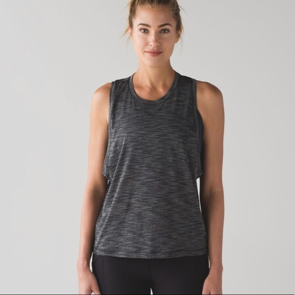 Lululemon Cardio Squad Tank II Heathered Black 6 - Picture 5 of 16